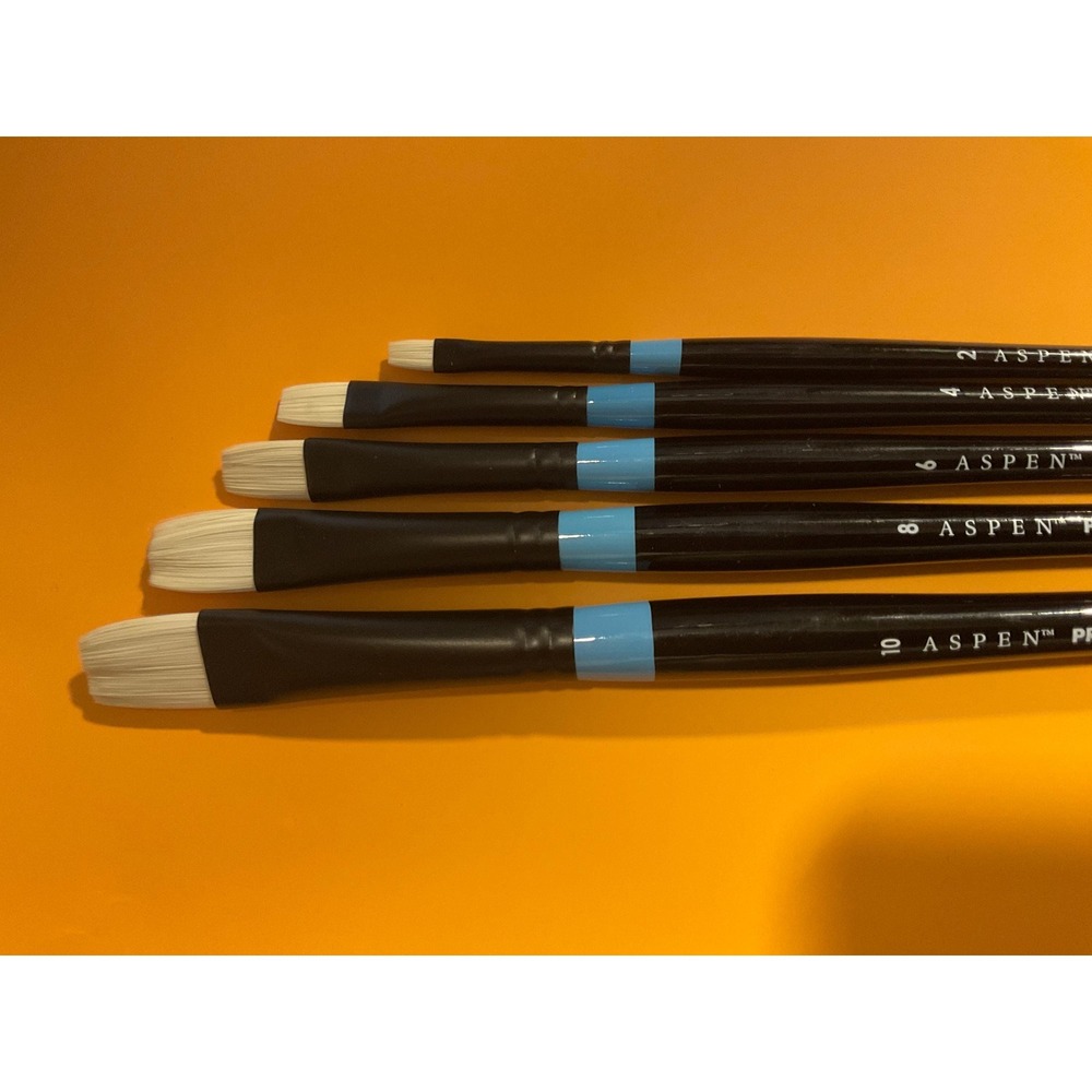 Princeton Aspen Oil Paint Brushes Sets Assorted Sizes 2-12 Flat OR Bright